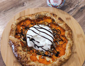 Tarte à la carotte et burrata