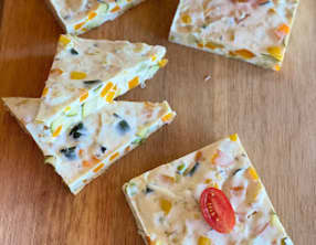 Terrine de fromage frais aux légumes et au cumin