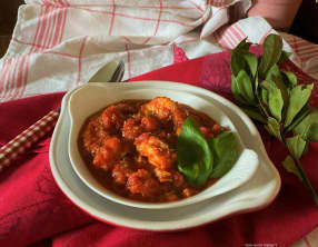 Crevettes pil pil à la tomate