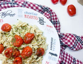 Pasta sauce gorgonzola et tomates rôties