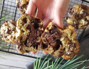 Muffins bananes, matcha et chocolat