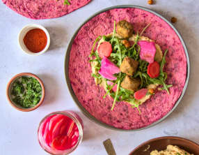 Le wrap au houmous et aux falafels