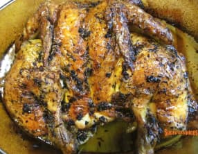 Poulet rôti au citron et à l'ail