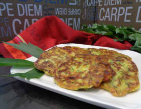 Galettes de courgettes aux deux fromages