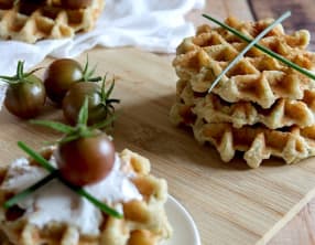 Gaufres aux courgettes sans gluten lait oeuf