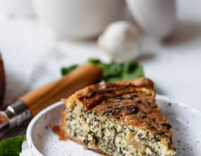 Quiche épinards et champignons