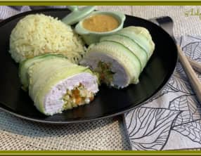Roulés de poulet aux poivrons