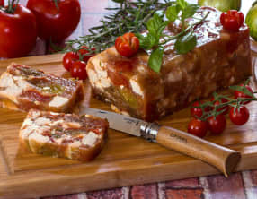 Terrine de poulet, tomates et feta