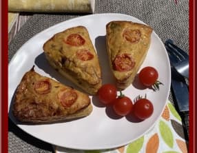 Flans aux oignons rouges et piment