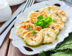 Courgettes à la mozzarella