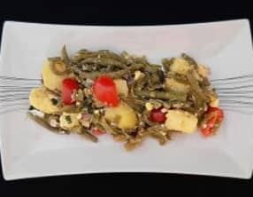 Salade haricots verts, pommes de terre et tomates cerises