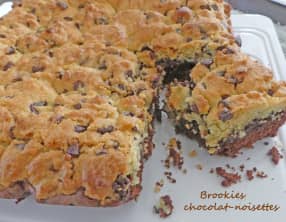 Brookies chocolat noisettes