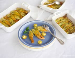 Fleurs de courgette aux trois fromages
