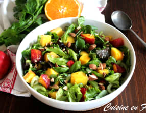 Salade nectarine et mangue