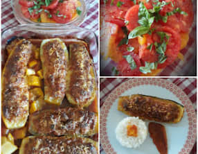 Courgettes farcies de porc haché