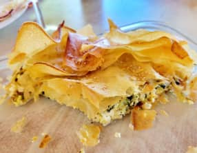Tarte croustillante aux courgettes