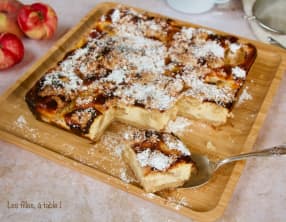 Gâteau fromager aux pêches et nectarines