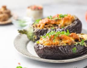 Aubergines farcies au fromage