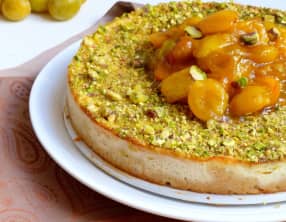 Cheesecake aux mirabelles et fleur d'oranger