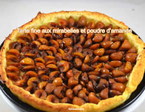 Tarte fine aux mirabelles et poudre d’amande