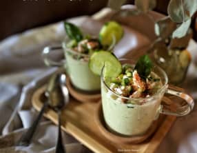 Gaspacho concombre et basilic