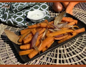 Carottes aux épices et aux échalotes