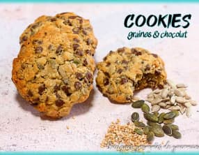Cookies aux graines et au chocolat noir