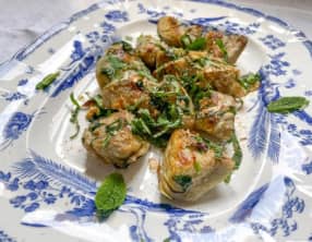 Cœurs d'artichauts sautés aux herbes fraîches