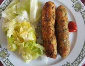 Sticks de pommes de terre, carottes, ciboulette