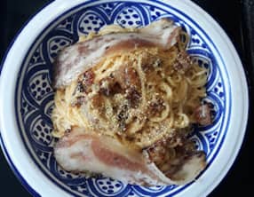 Pâte à la carbonara d'après Denny Imbroisi
