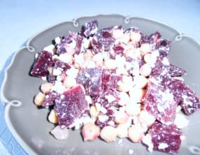Salade de betterave, pois chiche et feta