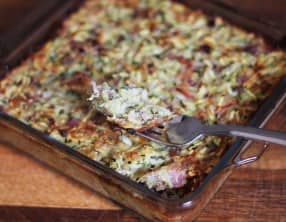Gratin de courgettes léger au riz
