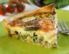 Quiche de courgettes fraîches et thon