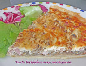 Tarte forestière aux aubergines