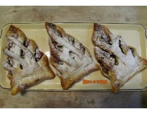 Feuilletés tressés aux figues, miel et noix