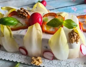 Charlotte aux radis et fromage blanc