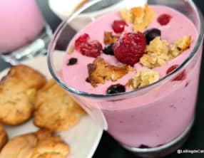 Mousse aux fruits rouges et fromage blanc