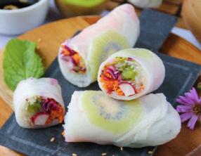 Rouleaux de printemps au kiwi