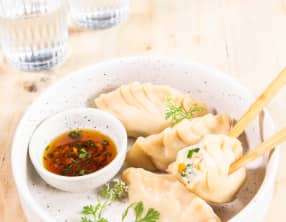 Gyozas de noix de saint-jacques et cumbava