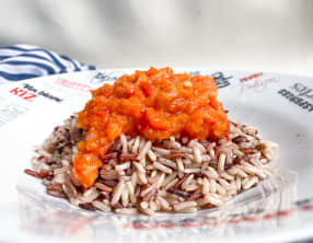 Riz sauvage à la crème de poivron