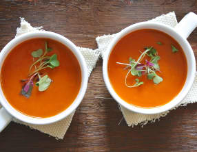 Soupe ultra rapide à la tomate et riz