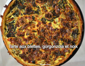 Tarte aux blettes, gorgonzola et noix