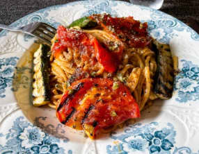 Linguine aux légumes grillés