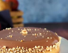 Tarte Chocolat et Caramel Noisette