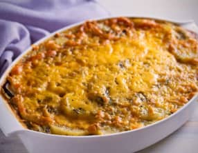 Gratin de pommes de terre et champignons
