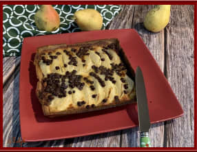 Tarte aux poires et pépites de chocolat