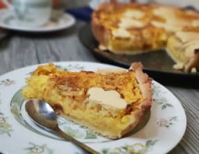Tarte aux pommes râpées et cannelle