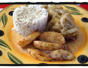 Poulet au cidre et aux pommes