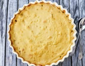 Hachis parmentier aux pois cassés et au canard