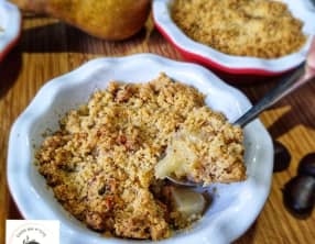 Crumble d’automne poires et châtaignes